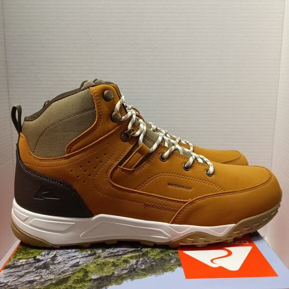 NEW Men's Ozark Trail Waterproof Sport Hiking Boots Size 13 Wheat - Picture 1 of 9